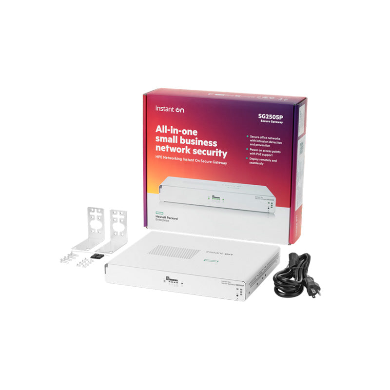 HPE Networking Instant On Secure 5-port SmartRate 2.5G PoE+ 64W Gateway (S0G34A)
