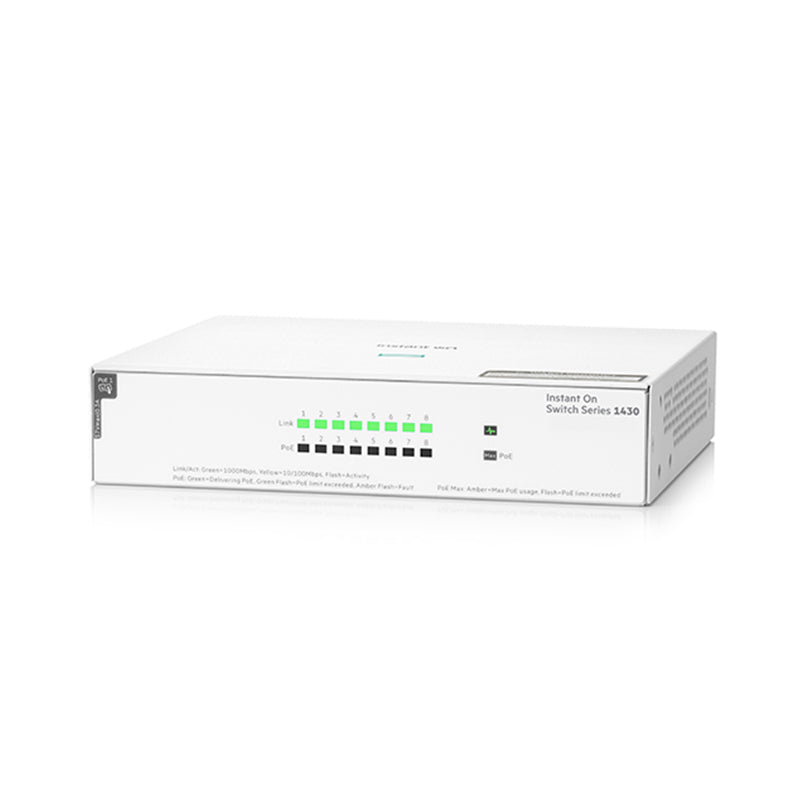 HPE Networking Instant On 1430 8G Class 4 PoE 64W Switch (R8R46A)